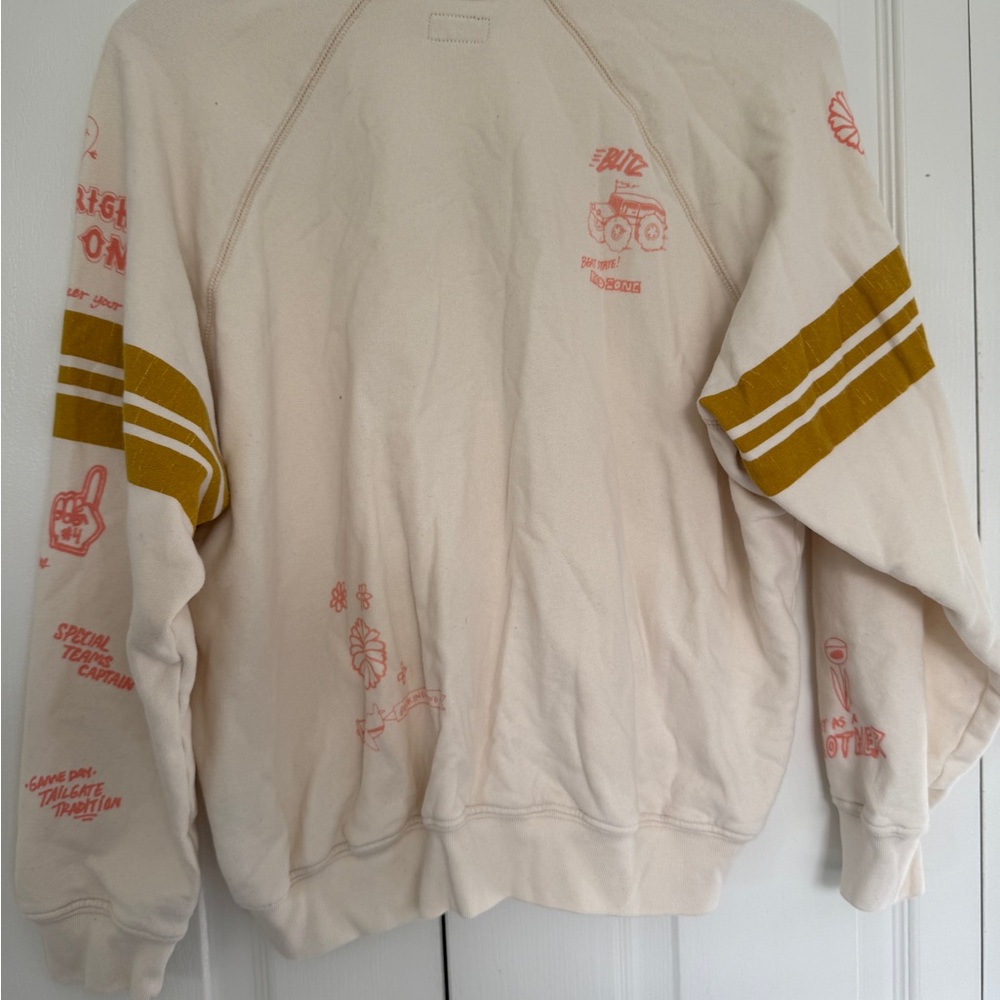 MOTHER Underdog The Biggie Concert Raglan Sweatshirt- M - Picture 8 of 9